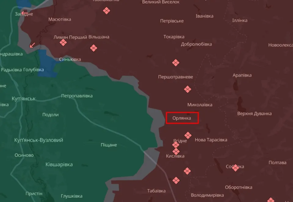 Орлянка на карті бойових дій