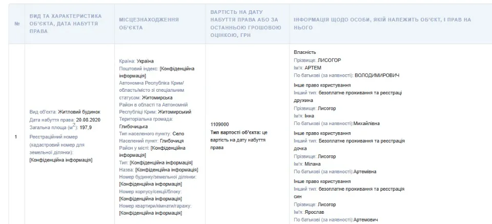 Декларація Артема Лисогора