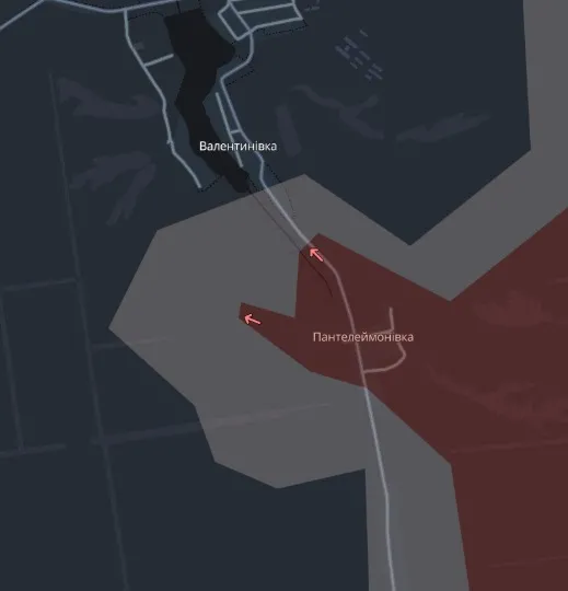 Пантелеймонівка на карті бойових дій