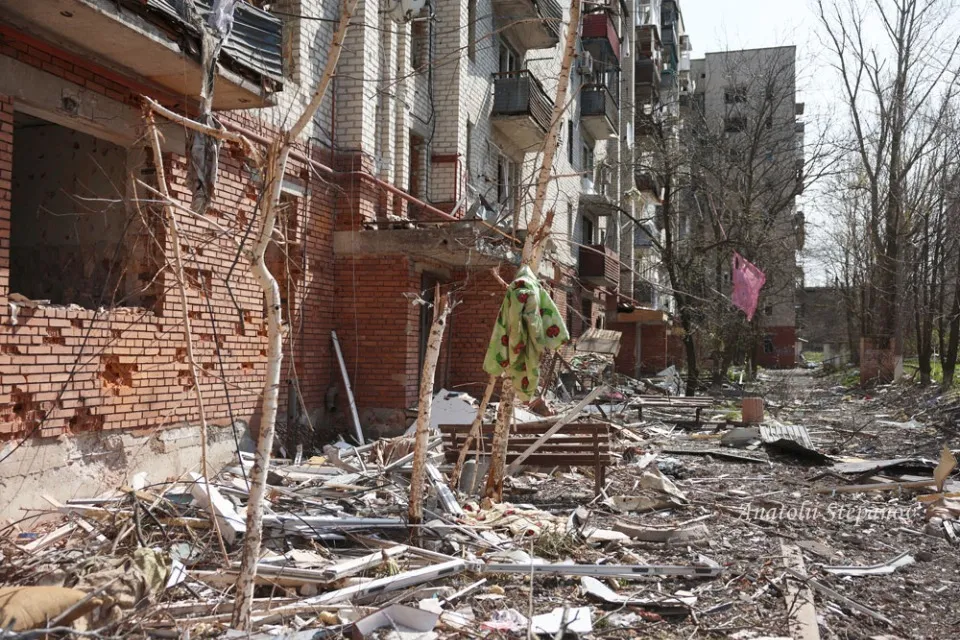 Покровськ війна зруйновані багатоповерхівки будинки
