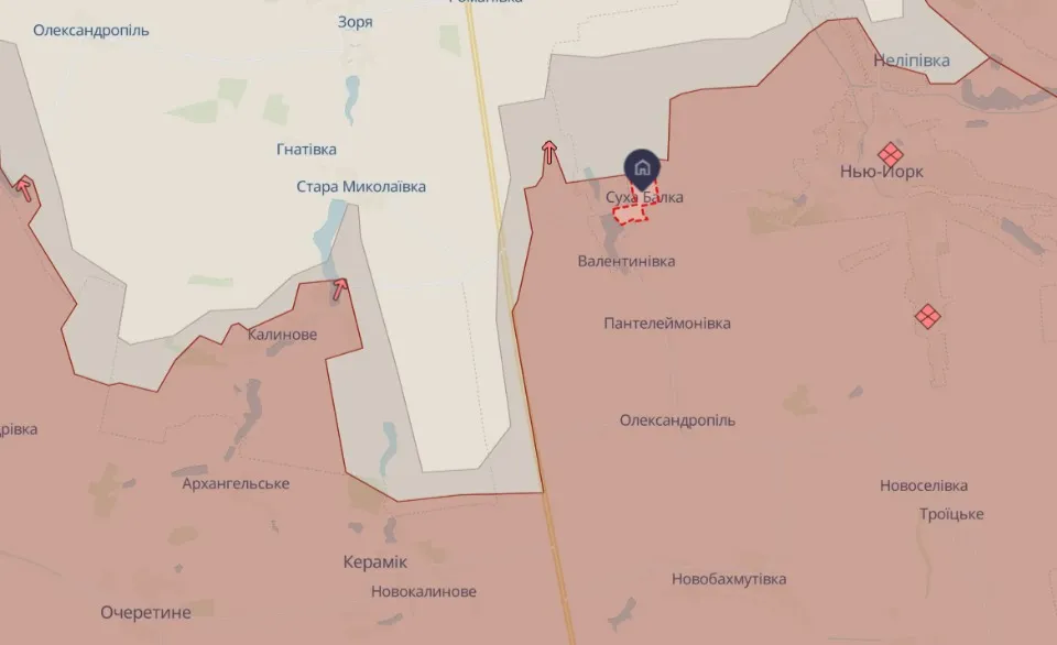 мапа Deep State Донеччина