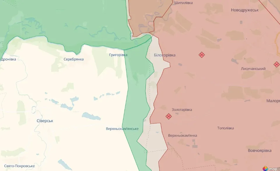 мапа DeepState Донеччина