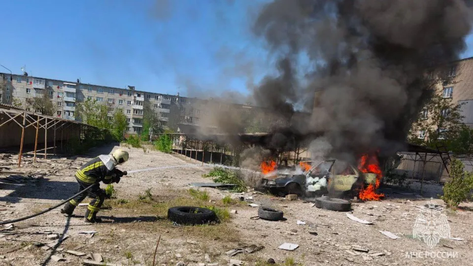 Пожежа в Сіверськодонецьку. Фото з окупаційних ресурсів