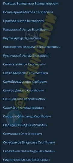 список звільнених із полону 6 травня