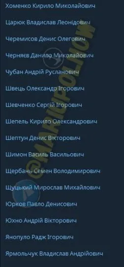 список звільнених із полону 6 травня
