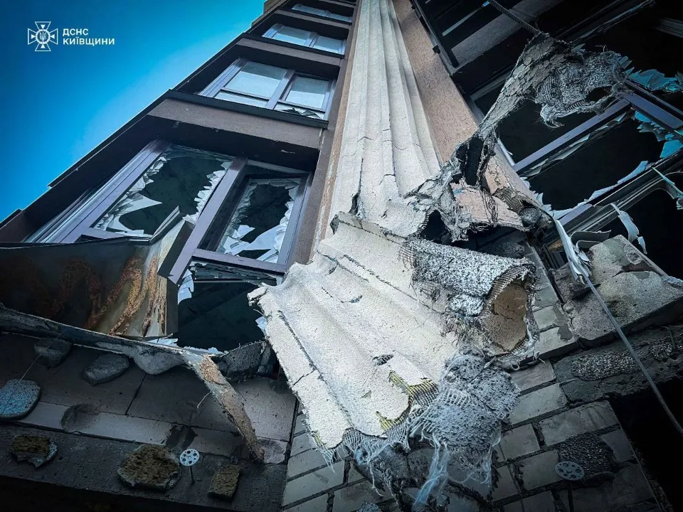 наслідки влучання дрона в житловий будинок Софіївська Борщагівка