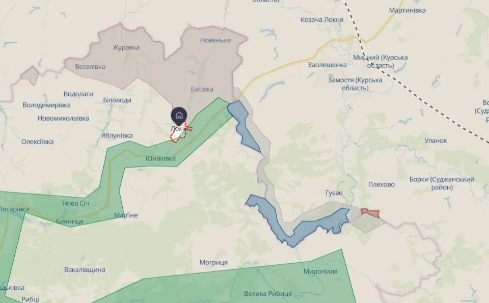 Карта глибокого стану Сумі регіону