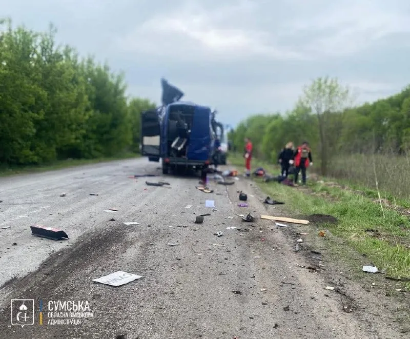 Автобусна пожежа в Білопіллі 17 травня