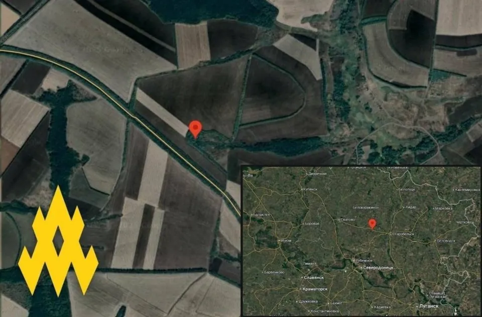 Місце приховування ворожої техніки на мапі