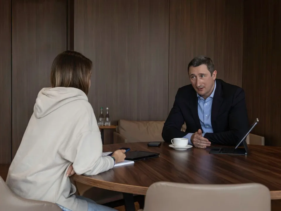 Марина Шашкова з керівником Нафтогазу Олексієм Чернишовим