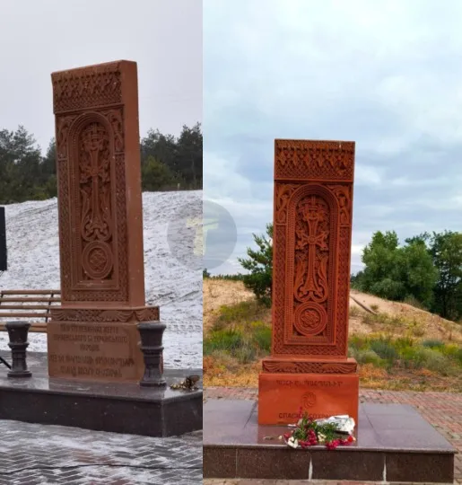 В окупованому Сіверськодонецьку русифікували пам'ятний вірменьский хачкара