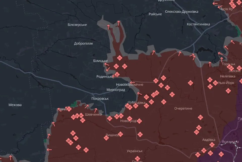 Покровський напрямок на Донеччині, Deepstate