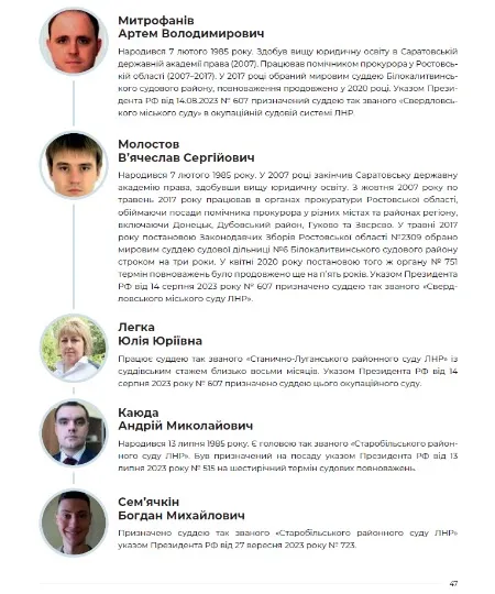 Скрін з дослідження Судді окупантів
