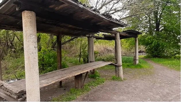 Місцевий ринок поблизу «П’ятачка» с. Тошківка Луганська область. Фото автора. Весна 2021