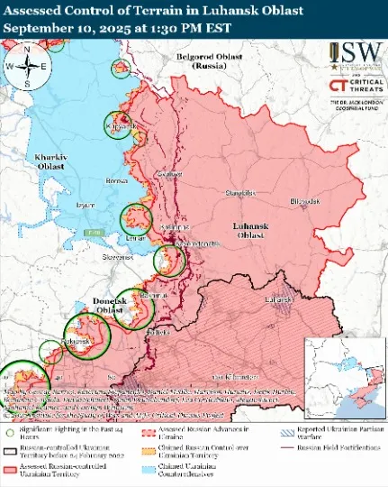 мапа ISW