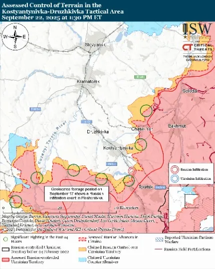 мапа лінії фронту на донеччині