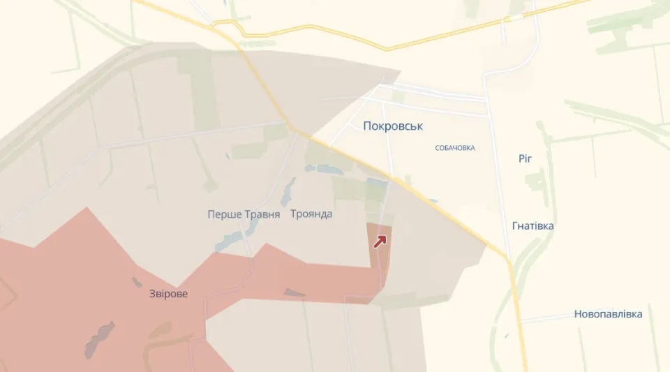 Покровськ на Донеччині, карта Deepstate