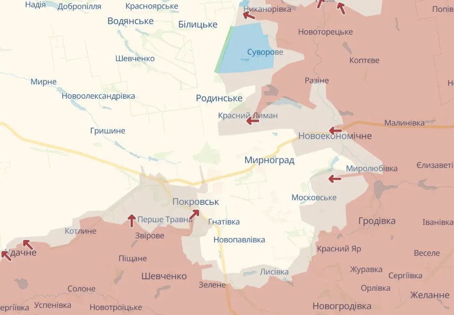 Мирноград, Покровськ на Донеччині