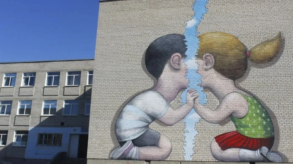Мурали в Попасній художника Жюльєна Маллана. Джерело: Попасна.city