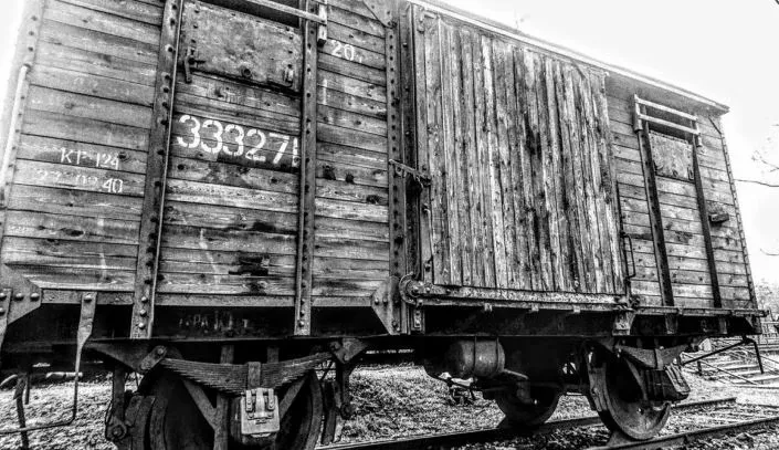 Один з вагонів, в яких перевозили депортованих німців, які жили на території СРСР, Фото: DR