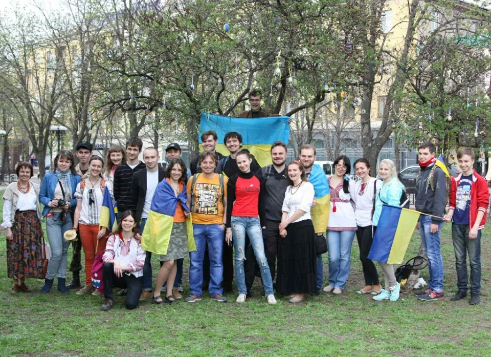 Під час акції в Луганську, 2014 рік