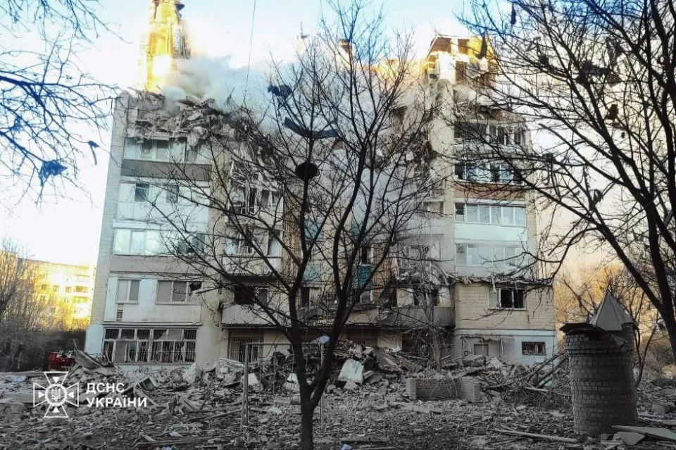 багатоповерхівка у Тернополі, приліт