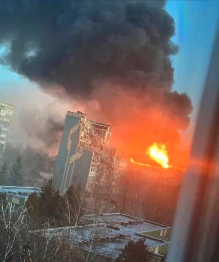 багатоповерхівка у Тернополі, приліт