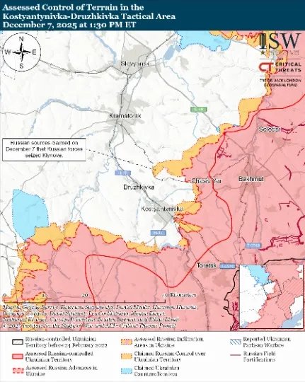 мапа бойових дій ISW