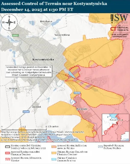 мапа бойових дій ISW