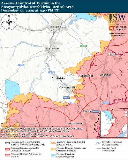 мапа бойових дій ISW
