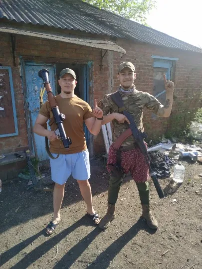 Марк із побратимом у Слов’янську