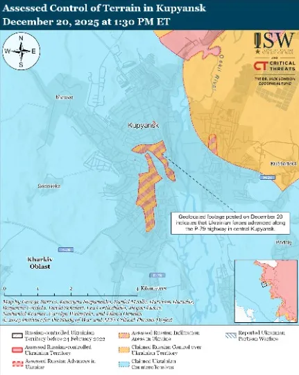 мапа бойових дій ISW