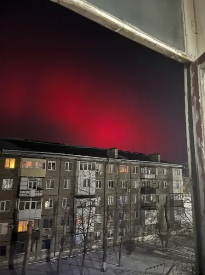 полярне сяйво видно в Луганській області
