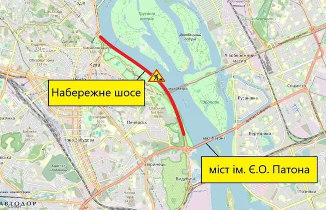 Схема об'їзду в Києві