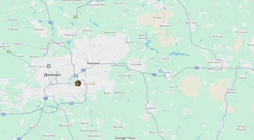 Зугрес на мапі