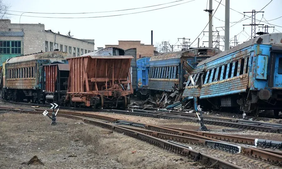 Фото @zapadenskiy. Залізничний вузол у Дебальцевому