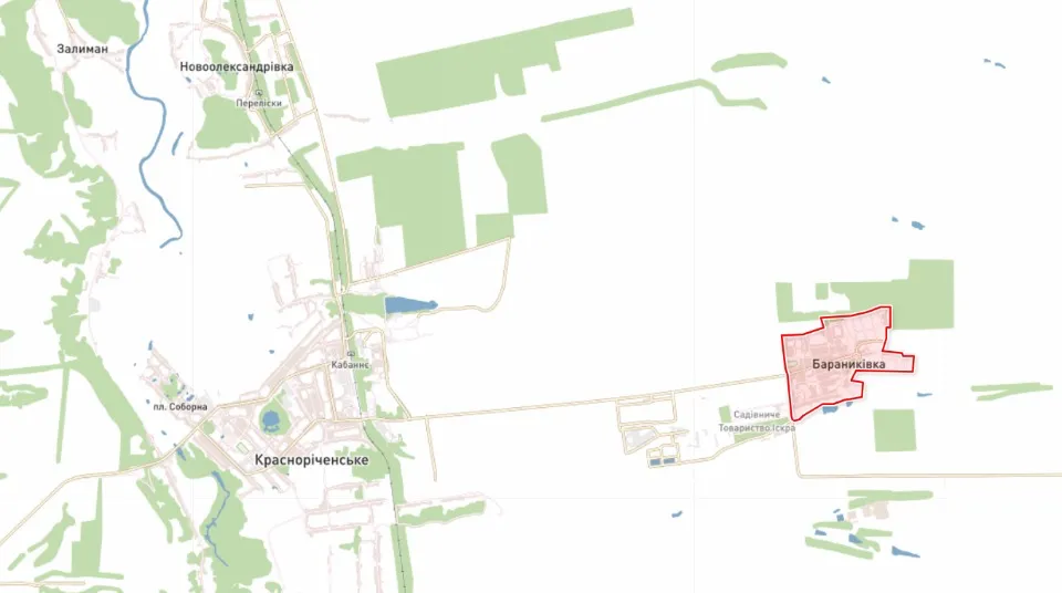 Бараниківка на мапі. Джерело: Візіком