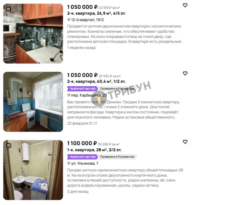 Квартири на вторинці в Донецьку