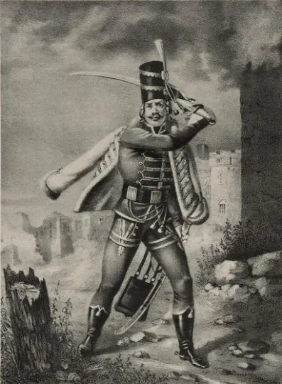 Рядовий Бахмутського гусарського полку, 1764-1774. Вікіпедія