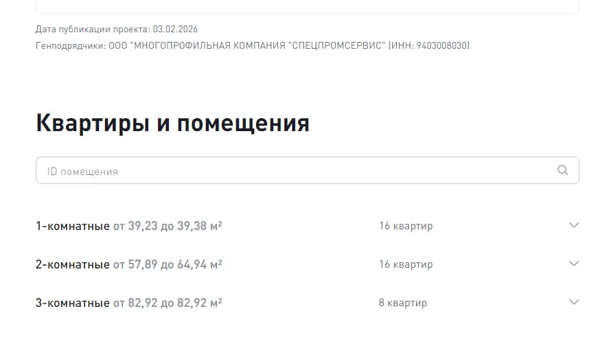 Кількість квартир у будинку БС-1, який будується.
