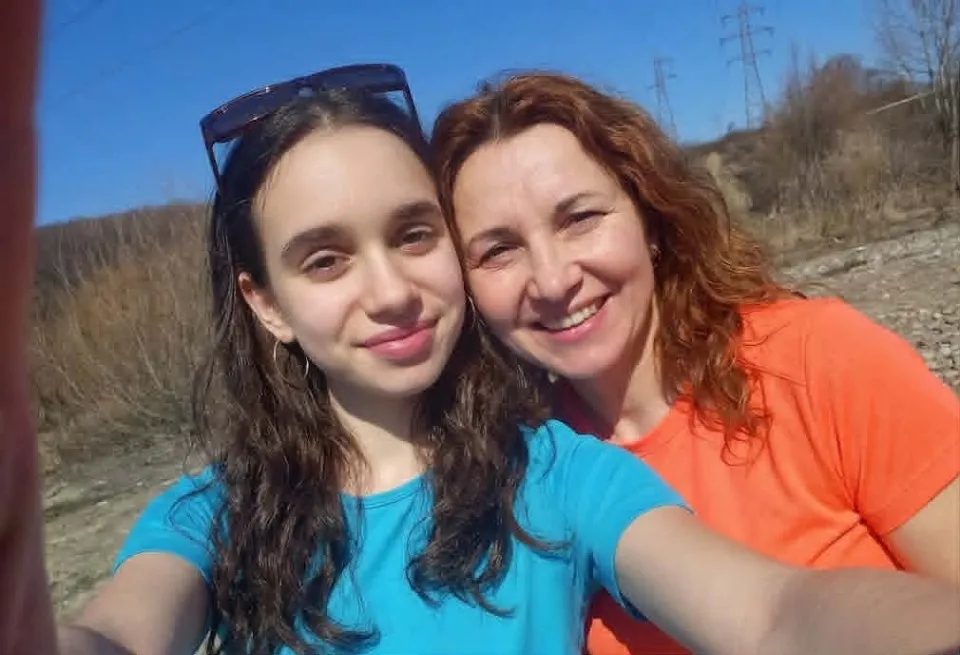 Тетяна Стадник з молодшою донькою, 13-річною Анастасією. Фото з архіву