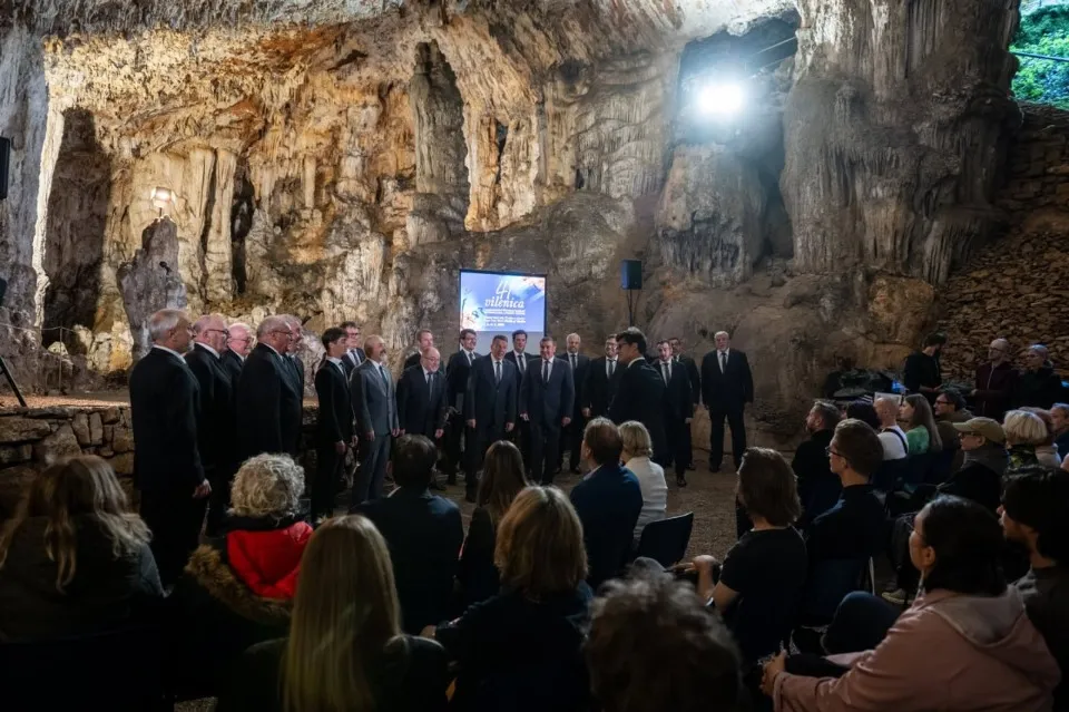 Жадан на премії Vilenica. Фото: Посольство України в Словенії